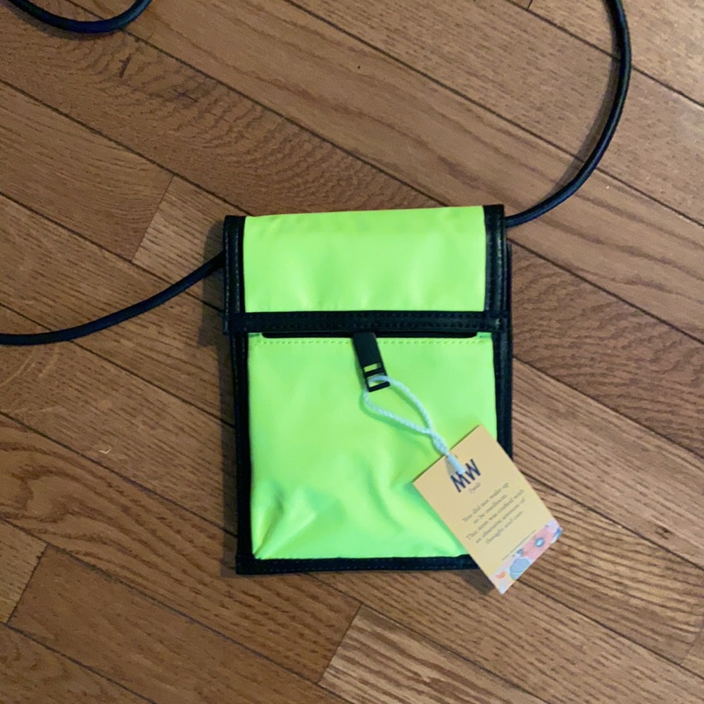 Most Wanted USA Small Nylon Crossbody Sports Bag neon 8x6x2”